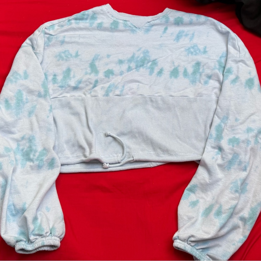 Tie-Dye Cropped Sweatshirt and Sweatpants